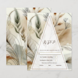 Wispy Greenery Modernes Botanisches Boho Wedding R Einladung