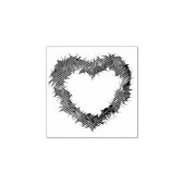 Wispy Heart Rubber Briefmarke Gummistempel (Prägung)
