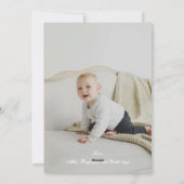 Wispy Holly Green und Red Watercolor Foto Feiertagskarte (Rückseite)