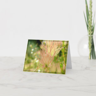 Wispy Pink Flower - Floral Notecard Dankeskarte