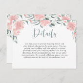 Wispy Pink Watercolor Blumenzwiebeldetails Postkarte (Vorne/Hinten)