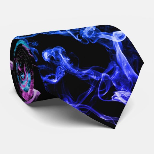 Wispy Rauch auf Schwarzem, Büro-Krawatte Krawatte (Gerollt)