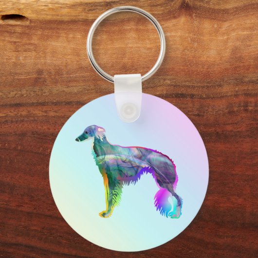 Wispy Silken Windhound Schlüsselanhänger (Rückseite)