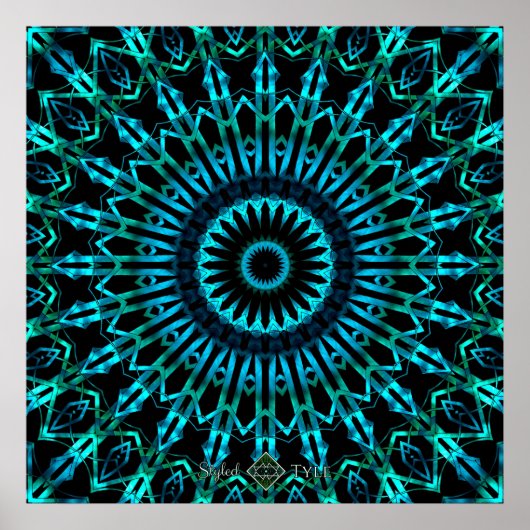Wispy Spiegel-Mandala 2 Poster (Vorne)