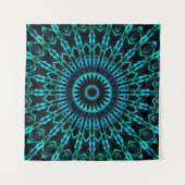 Wispy Spiegel-Mandala 2 Wandteppich (Vorderseite (Horizontal))