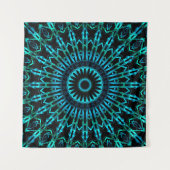 Wispy Spiegel-Mandala 2 Wandteppich (Vorderseite)