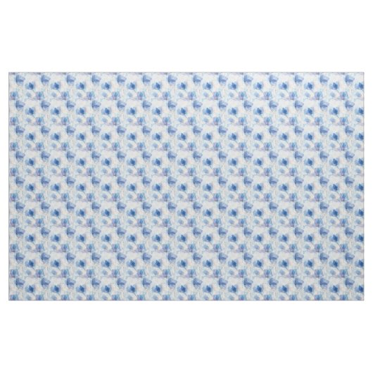 Wispy Translucent Blue Blumen Fabric Stoff (Yard (91,4 cm))