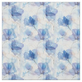 Wispy Translucent Blue Blumen Fabric Stoff (Muster)