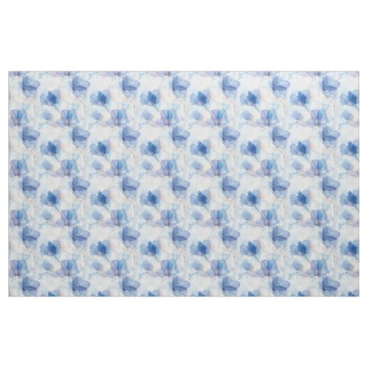 Wispy Translucent Blue Blumen Fabric Stoff (Fat Quarter (45,7 x 55,9 cm))