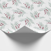 Wispy Urlaubssrig von Blätter & Beeren Geschenkpapier (Ecke)