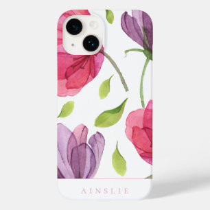 Wispy Violet Floral Pattern Case-Mate iPhone 14 Hülle