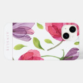 Wispy Violet Floral Pattern Case-Mate iPhone Hülle (Rückseite (Horizontal))