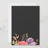 Wispy Watercolor Floral Wedding Einladung (Rückseite)