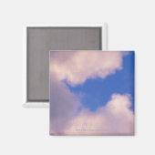 Wispy Wolken gegen blauen Himmel Magnet (Vorderseite/Rückseite)