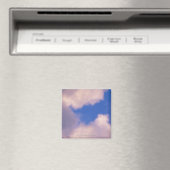 Wispy Wolken gegen blauen Himmel Magnet (In Situ (Geschirrspüler))