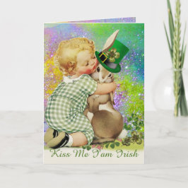 WISS MIR, ICH BIN IRISH/BABY, RABBIT, LEPRECHAUN H KARTE