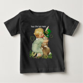 WISS MIR, ICH BIN IRISH/BABY, RABBIT MIT LEPRECHAU BABY T-SHIRT (Vorderseite)