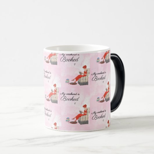 Wissen erlernen - Frauen mit Ruhe lesen Verwandlungstasse (VorderseiteRechts)