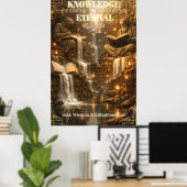 Wissen ist ewig – Wisdom Library Poster (Heimbüro)