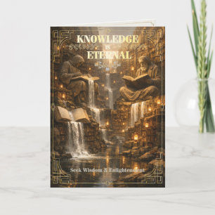 Wissen ist ewig – Wisdom Library Wasserfall Karte