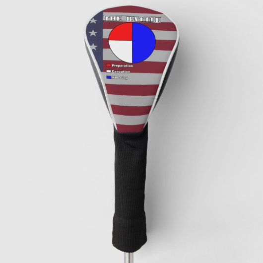 Wissen ist halber Kampf Golf Headcover (Vorderseite)