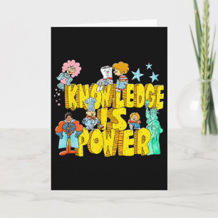 Wissen ist Macht Frauen Grafik Kinder Humor Lehren Karte