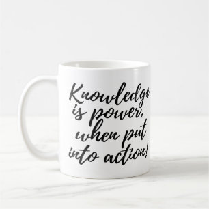 Wissen ist Macht Kaffeetasse Becher