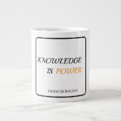 Wissen ist Power-Bacon-minimal Jumbo-Tasse (Vorderseite)