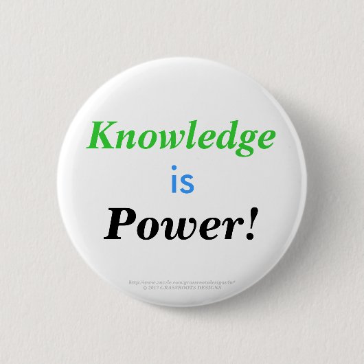 Wissen ist Power! Button (Vorderseite)