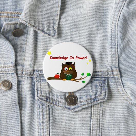 Wissen ist Power! Button (Beispiel)