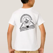 Wissen ist Power Cool Geometric Design T-Shirt (Rückseite)