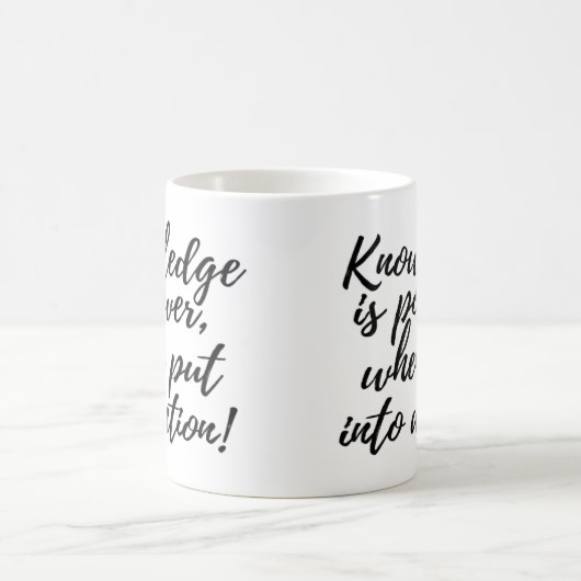 Wissen ist Power Kaffee Cup Tasse (Mittel)