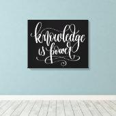 Wissen ist Power Leinwanddruck (Insitu (Holzboden))
