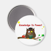 Wissen ist Power! Magnet (Vorderseite/Rückseite)