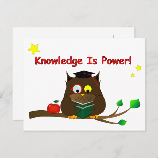 Wissen ist Power! Postkarte (Vorne/Hinten)