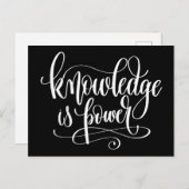 Wissen ist Power Postkarte (Vorne/Hinten)
