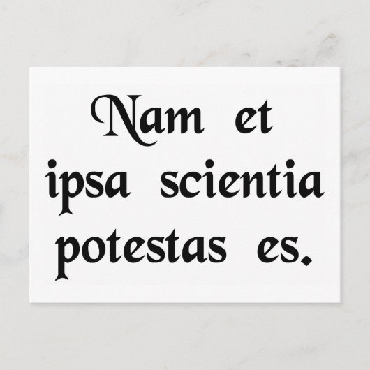 Wissen ist Power. Postkarte (Vorderseite)