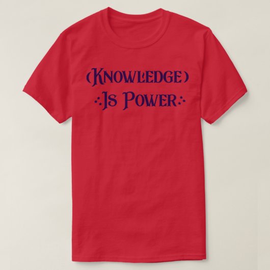 Wissen ist Power T-Shirt (Design vorne)