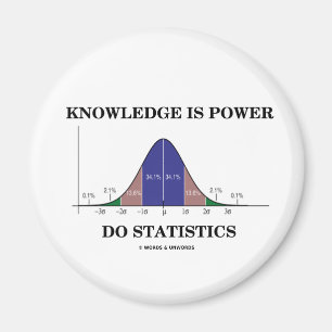 Wissen ist Power tut Statistiken (Notfall-Spaß) Magnet