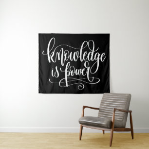 Wissen ist Power Wandteppich