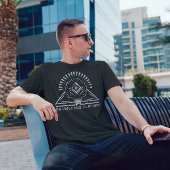 Wissen ist Power White Glitzer Geometric Design T-Shirt