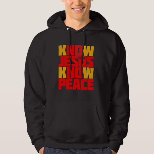 WISSEN JESUS KENNEN FRIEDEN HOODIE (Vorderseite)