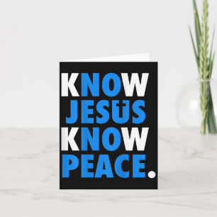 Wissen Jesus kennen Frieden Kein Jesus kein Friede Karte