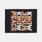 Wissen Jesus kennt den Frieden Christliche religiö Fleecedecke (Vorderseite (Horizontal))