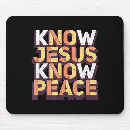 Wissen Jesus kennt den Frieden Christliche religiö Mousepad (Vorne)