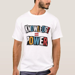 Wissen = Macht – Collage aus Lösegeldbriefen T-Shirt