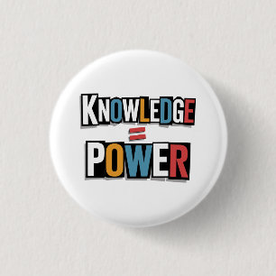 Wissen = Macht – Lösegeld-Brief-Collage Button