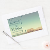 Wissen reicht nicht aus rechteckiger aufkleber (Umschlag)