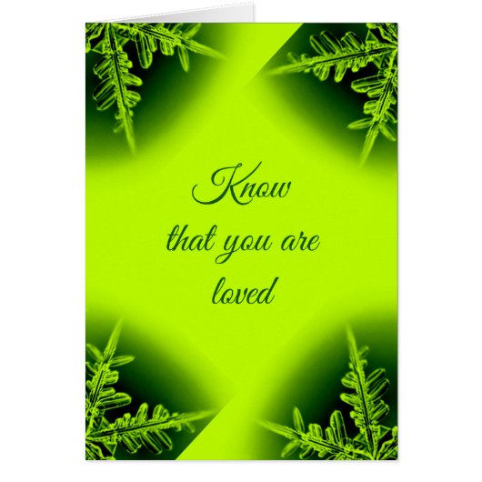 Wissen Sie, dass Sie eine nebelgrüne Karte lieben (Vorne)