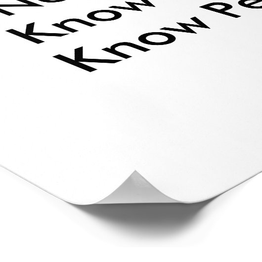 Wissen Sie Jesus, kennen Sie Frieden! Poster (Ecke)